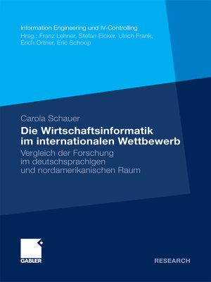 cover image of Die Wirtschaftsinformatik im internationalen Wettbewerb